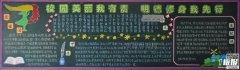 文明修身主题的黑板报版面-校园美