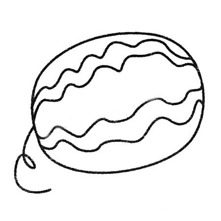西瓜简笔画大全及画法步骤