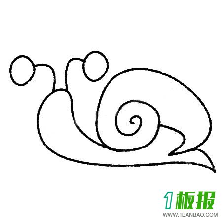 蜗牛简笔画图片大全及画法步骤