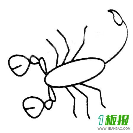 蝎子简笔画图片