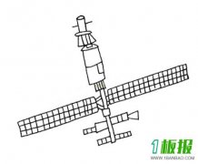 人造卫星简笔画儿童画图