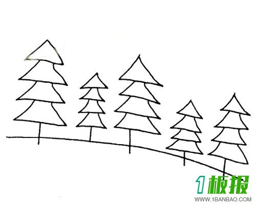 松树简笔画