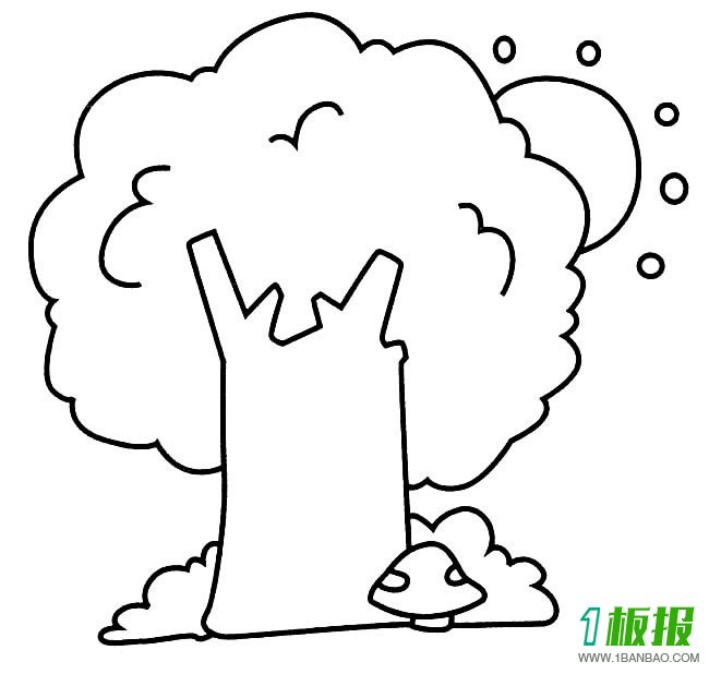 一棵大树简笔画图片