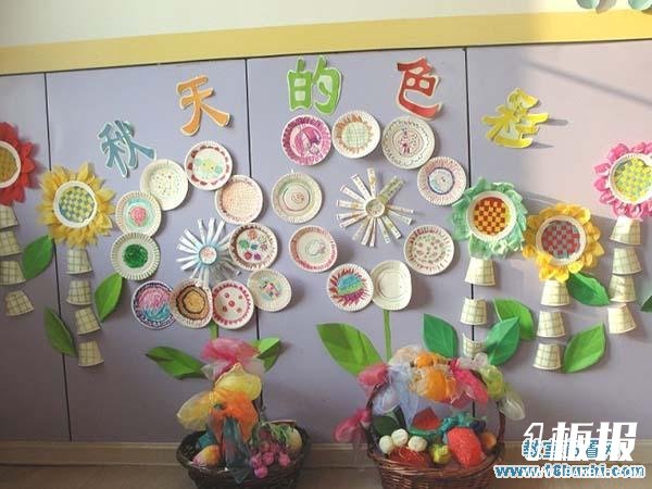 幼儿园秋天走廊墙面装饰：秋天的色彩