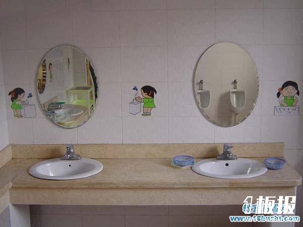 幼儿园洗手间洗手图标布置