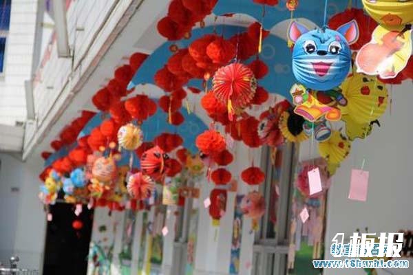 幼儿园元宵节走廊花灯挂饰