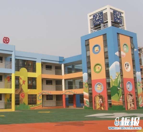 幼儿园学校外墙绘画图片
