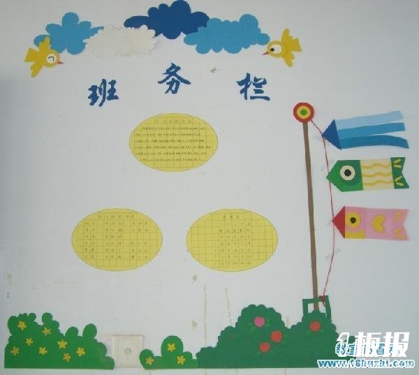 初中新学期教室装饰：好看的班务栏