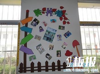 高三教室墙面布置：照片墙