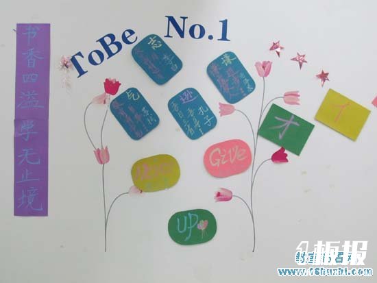新开学大学教室墙装扮：To Be No.1