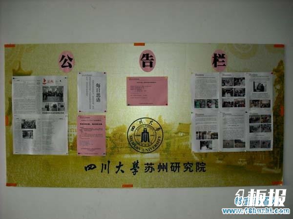 大学公告栏布置图片