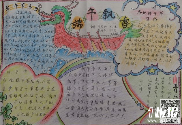 喜迎端午手抄报内容-端午飘香