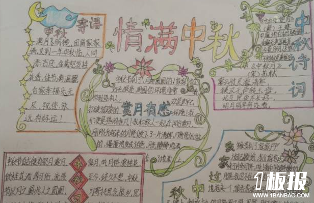 中秋节手抄报2018年-情满中秋