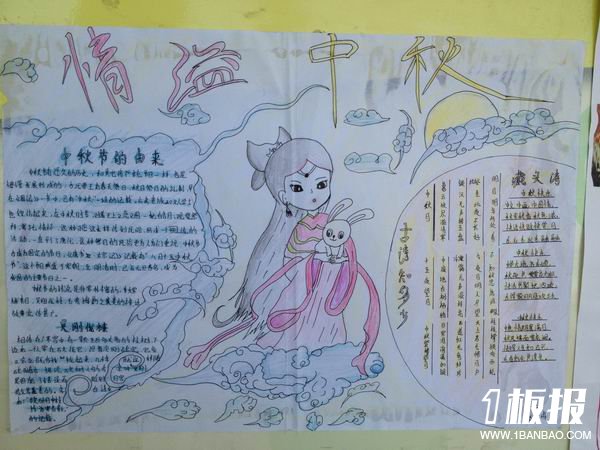 关于中秋节的手抄报-情溢中秋