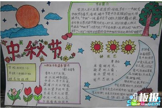 中秋节手抄报版面设计图