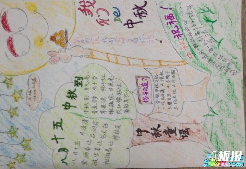 好看的中秋节手抄报-我们的中秋