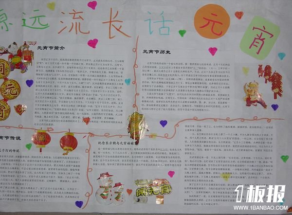 关于元宵节的手抄报-源远流长的元宵节