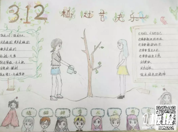 植树节手抄报资料-植树节快乐