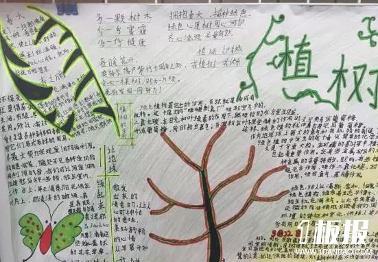 幼儿园植树节手抄报-植树
