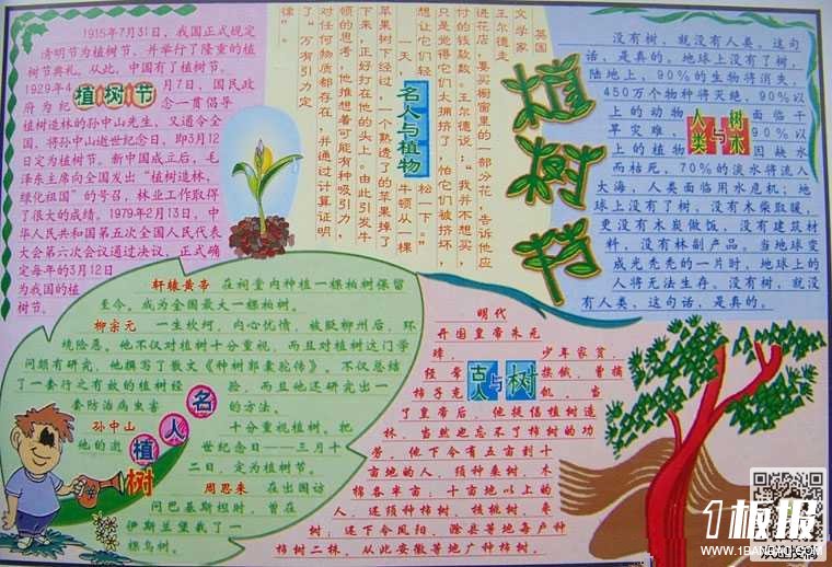 植树节手抄报二等奖-环保小卫士