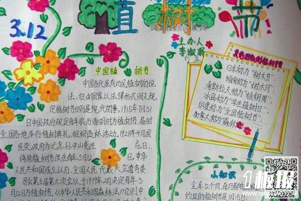 植树节的手抄报图片-改善生态环境