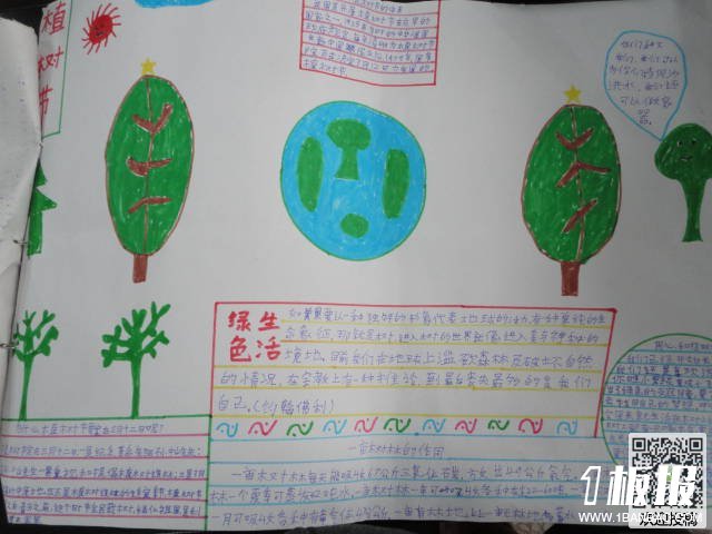 植树节的手抄报简单一点-绿化校园