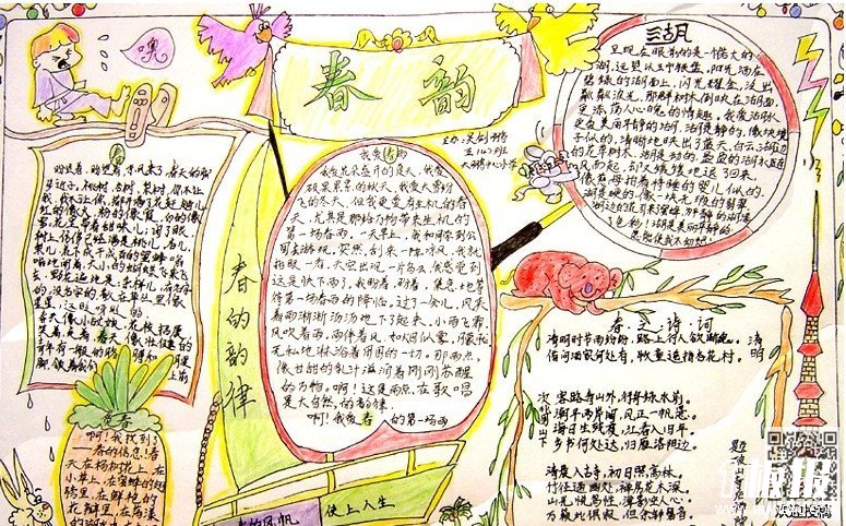 小学植树节手抄报简单-建设绿色地球