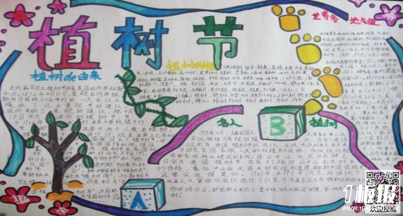 漂亮的植树节手抄报-让绿色覆盖地球