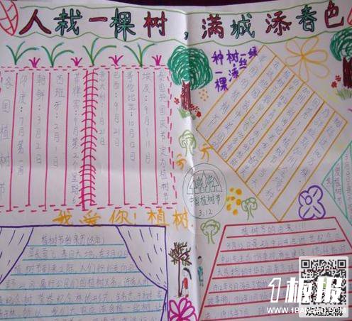 植树节的手抄报图片-种下一棵树