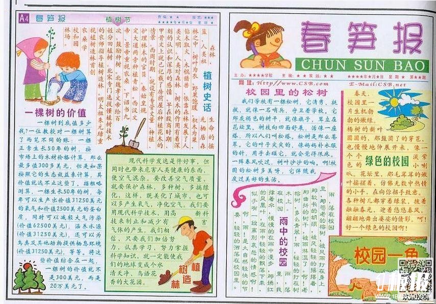3.12植树节手抄报-保护环境