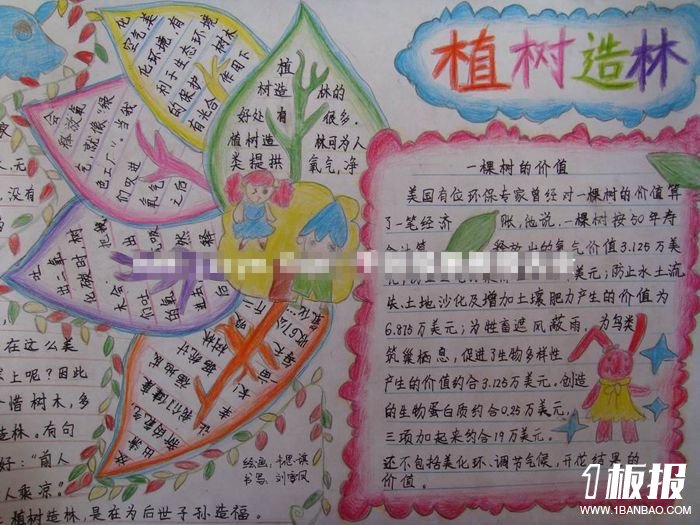 植树节手抄报资料_一棵树的价值