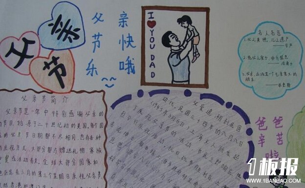 2015父亲节手抄报图片-祝爸爸父亲节快乐哦