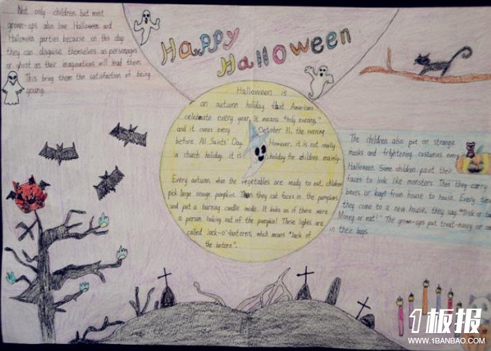 万圣节手抄报英语-HAPPY HALLOWEEN