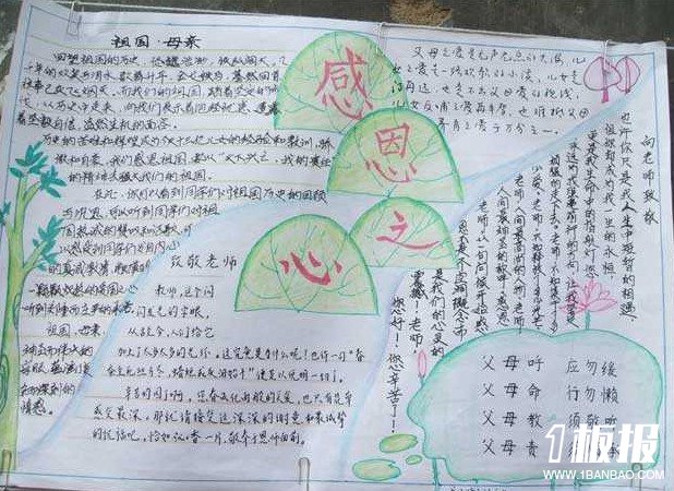 三八妇女节手抄报-感恩之心