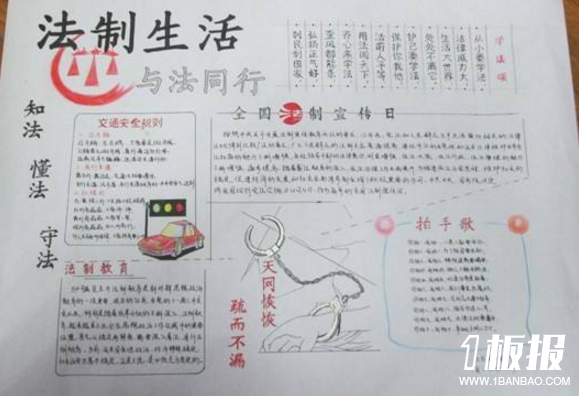 法制安全手抄报-法律生活