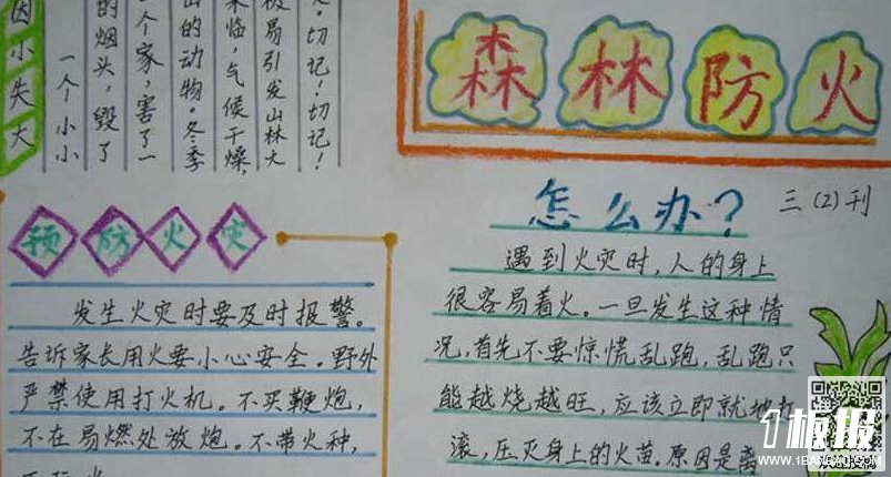 防火安全手抄报图片-森林防火