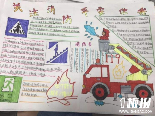 消防手抄报内容-关注消防平安你我