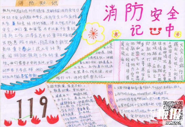 消防安全手抄报-消防安全记心中