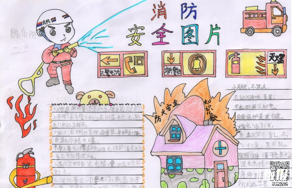 消防安全手抄报-消防安全图片