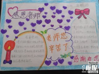 小学感恩老师手抄报-报答老师