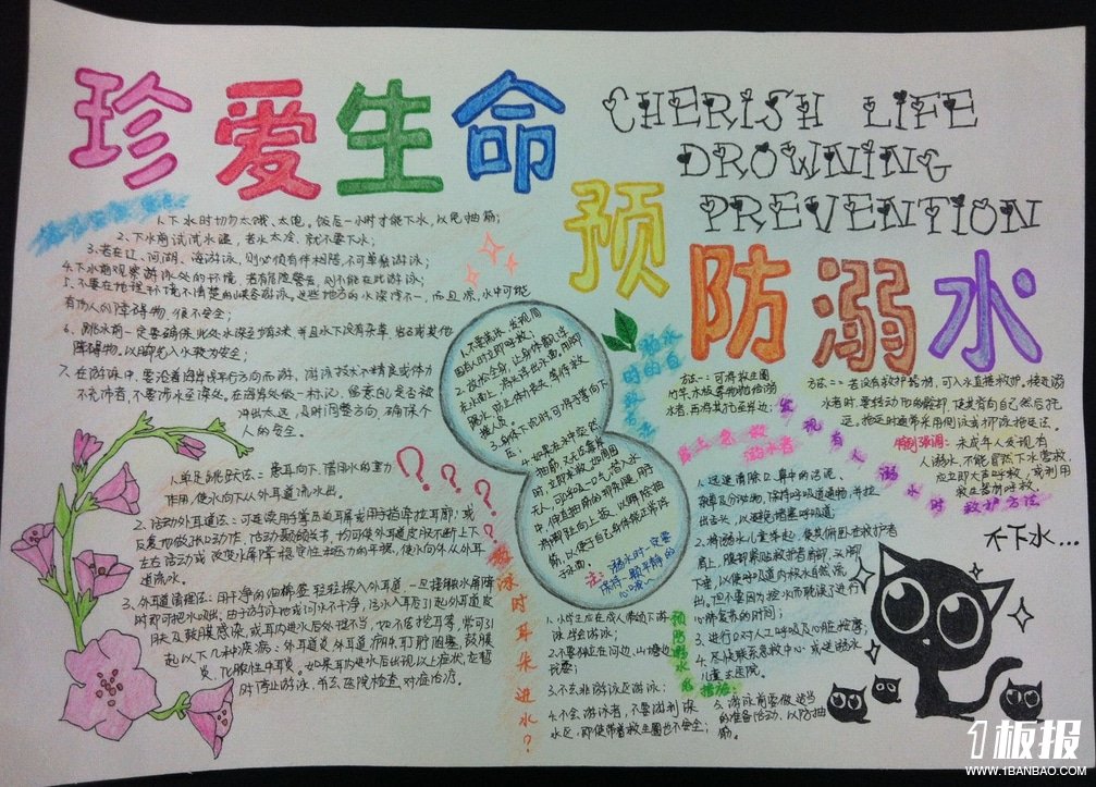 关于防溺水的手抄报_珍爱我们的生命