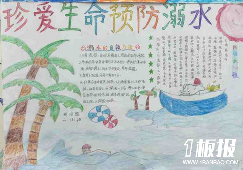 关于安全系列手抄报-珍爱生命,远离溺水