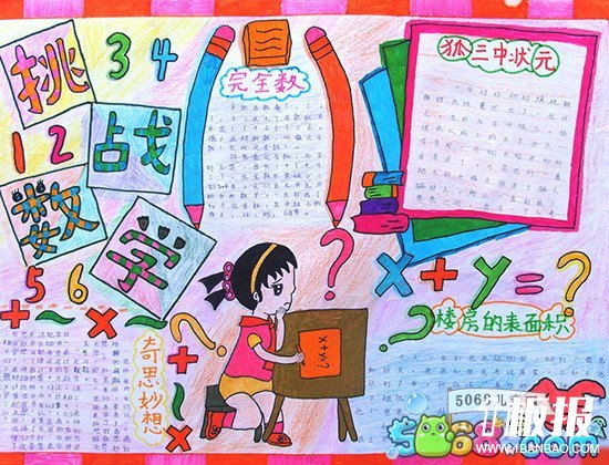 二年级挑战数学手抄报-奇思妙想