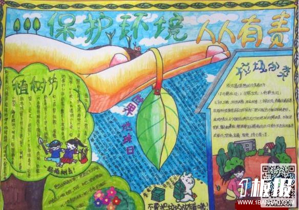 三年级环保手抄报简单-保护环境,人人有责