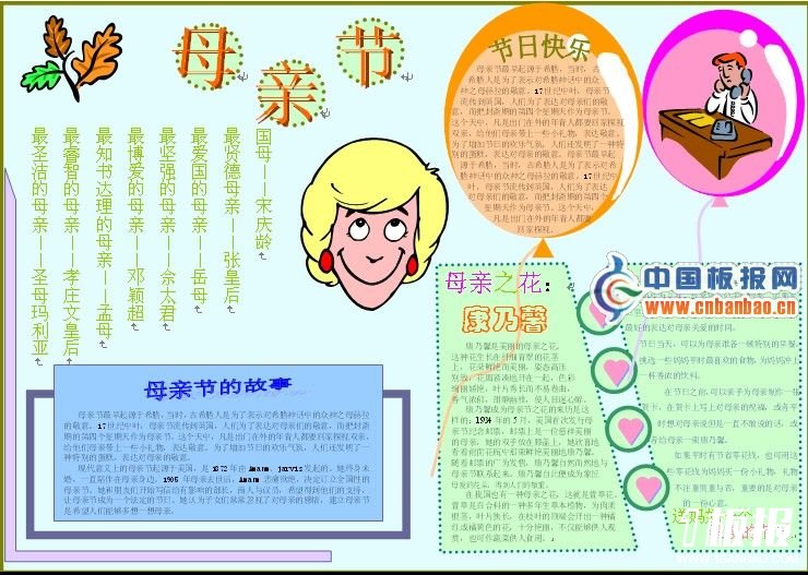 四年级母亲节手抄报-母亲节的故事
