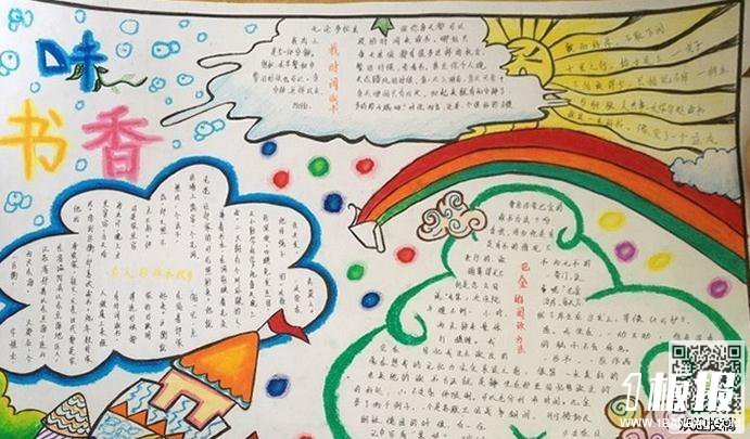 六年级读书的手抄报-阅读人生