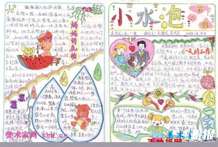 六年级母亲节手抄报-妈妈的礼物
