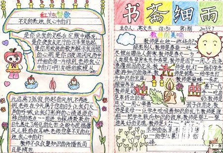 六年级教师节手抄报-教师颂