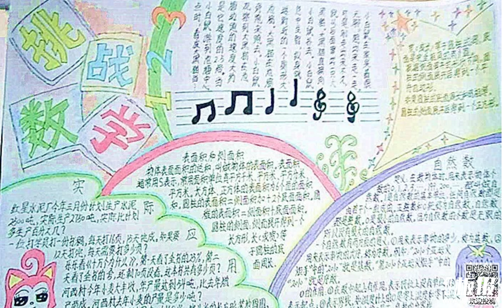 初中快乐数学手抄报-挑战数学