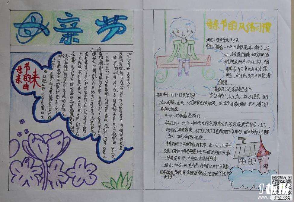 初中母亲节手抄报-母亲节